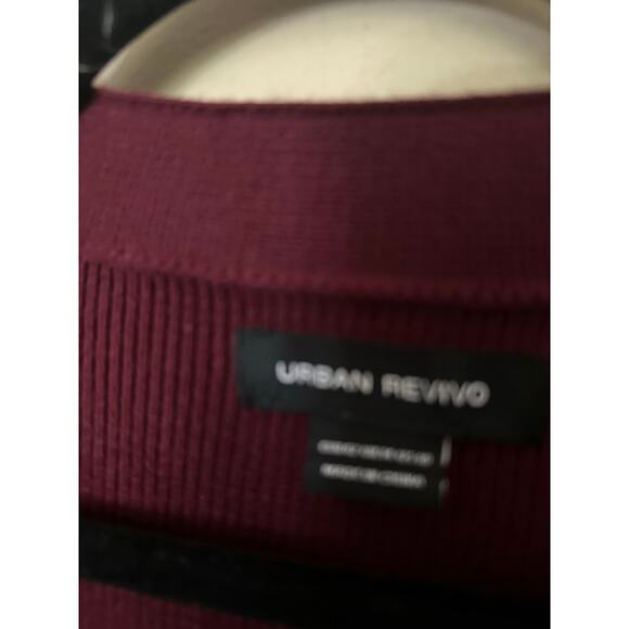 Urban Revivo Sweater Long Sleeve Cardigan Gold Button Burgundy Womens Size XL - Picture 4 of 7